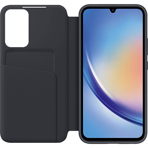 Samsung S-View Wallet Cover Galaxy A34 - Schwarz 99934259 seitlich