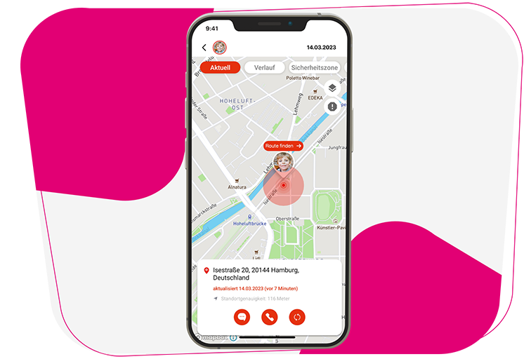 Sichere Bereiche durch GPS-Tracker für Ihr Kind