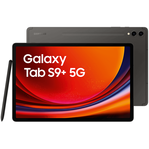 Samsung Galaxy Tab S9+ 5G Graphite - Vorne/Hinten