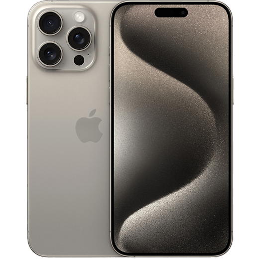 Apple iPhone 15 Pro Max Titan Natur - Vorne/Hinten