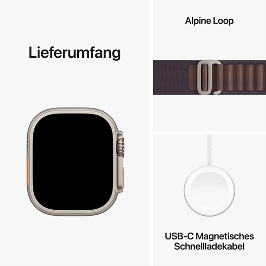 Apple Watch Ultra 2 Titan Alpine Loop Natur/Mandel Medium - Gallerie 5