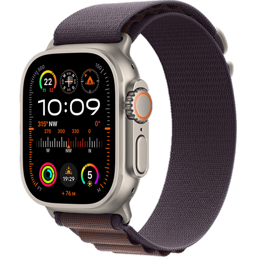 Apple Watch Ultra 2 Titan Alpine Loop Titan/Indigo Medium - Hero