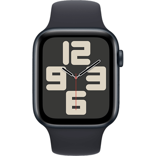 Apple Watch SE (2023) GPS Aluminium Sportarmband Mitternacht/Mitternacht M/L - Gallerie 2
