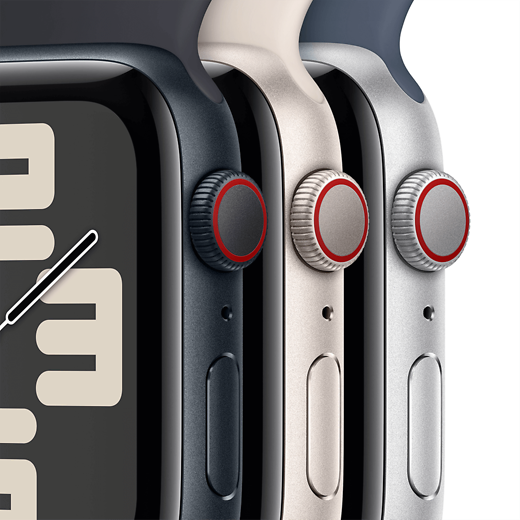 Apple Watch SE (2023) Aluminium Sport Loop Mitternacht/Mitternacht M/L - Gallerie 3