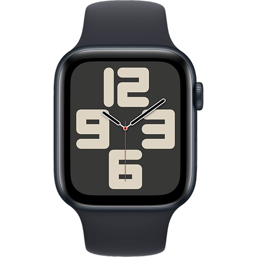 Apple Watch SE (2023) Aluminium Sportarmband Mitternacht/Mitternacht M/L - Gallerie 2