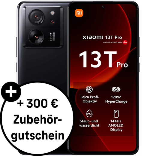 Xiaomi 13T Pro Black - Vorne/Hinten