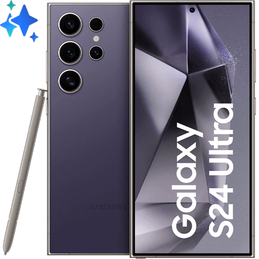 Samsung Galaxy S24 Ultra Titanium Violet - Vorne/Hinten