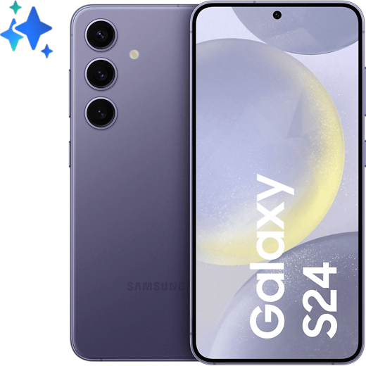 Samsung Galaxy S24 Cobalt Violet  - Vorne/Hinten