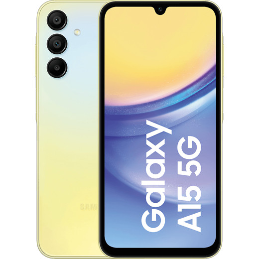 Samsung Galaxy A15 5G Yellow - Vorne/Hinten