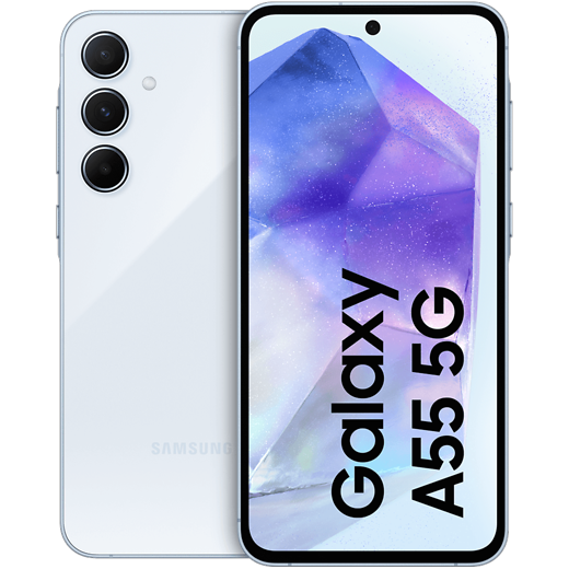 Samsung Galaxy A55 5G Awesome Iceblue - Vorne/Hinten