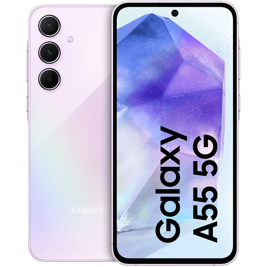 Samsung Galaxy A55 5G Awesome Lilac - Vorne/Hinten