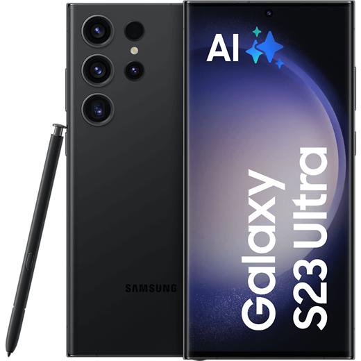 Samsung Galaxy S23 Ultra Phantom Black - Vorne/Hinten