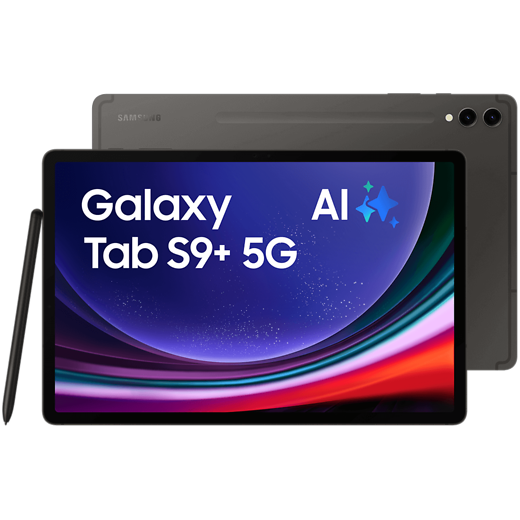 Samsung Galaxy Tab S9+ 5G Graphite - Vorne/Hinten