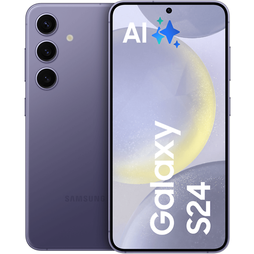 Samsung Galaxy S24 Cobalt Violet  - Vorne/Hinten