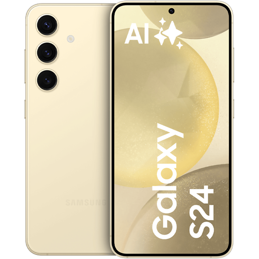 Samsung Galaxy S24 Amber Yellow - Vorne/Hinten