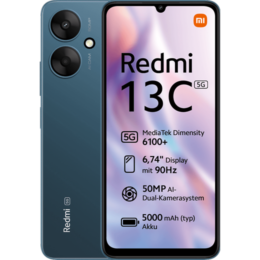 Xiaomi Redmi 13C 5G Twilight Blue - Vorne/Hinten