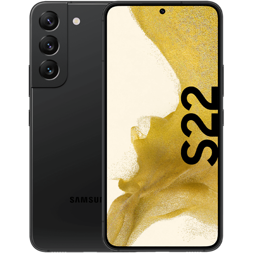 Samsung Galaxy S22 5G (Erneuert Premium) Phantom Black - Vorne/Hinten