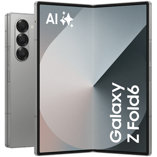 Samsung Galaxy Z Fold6 Silver Shadow - Vorne/Hinten