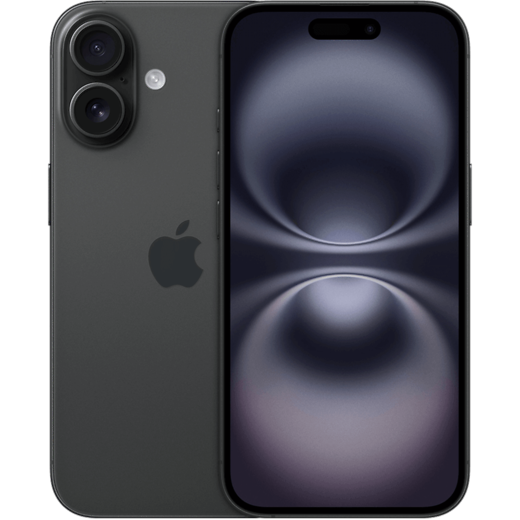 Apple iPhone 16 Schwarz - Vorne/Hinten