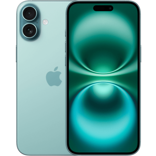 Apple iPhone 16 Plus Blaugrün - Vorne/Hinten