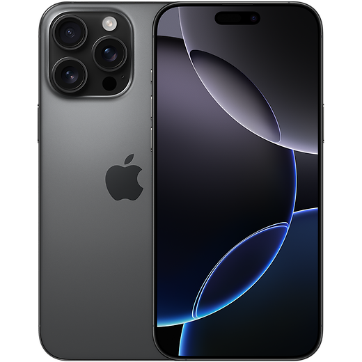 Apple iPhone 16 Pro Max Titan Schwarz - Vorne/Hinten