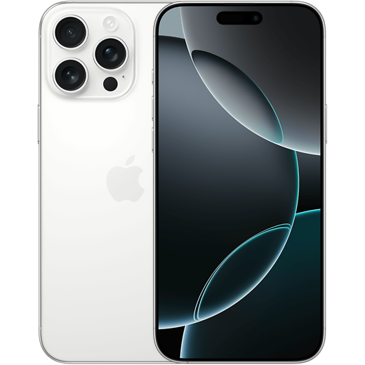 Apple iPhone 16 Pro Max Titan Weiß - Vorne/Hinten