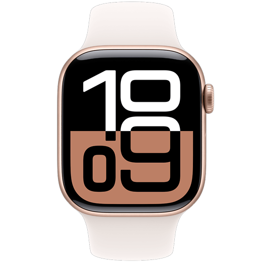 Apple Watch Series 10 Aluminium Sportarmband Roségold/Blassrosa S/M - Gallerie 2