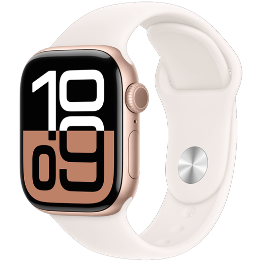 Apple Watch Series 10 Aluminium Sportarmband Roségold/Blassrosa S/M - Gallerie 1