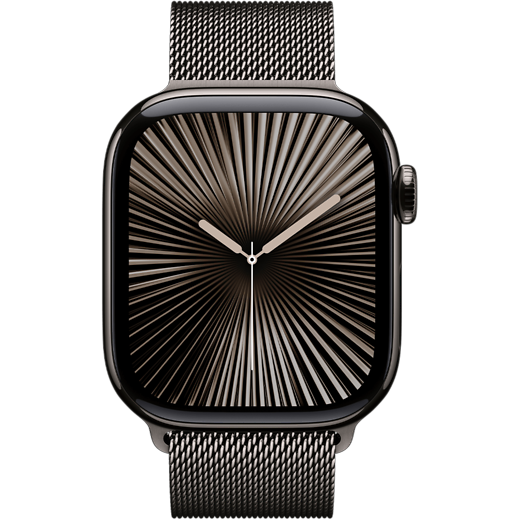 Apple Watch Series 10 Titan Milanaise Armband Schiefer/Schiefer - Gallerie 2