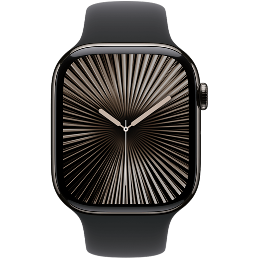 Apple Watch Series 10 Titan Sportarmband Schiefer/Schwarz M/L - Gallerie 2
