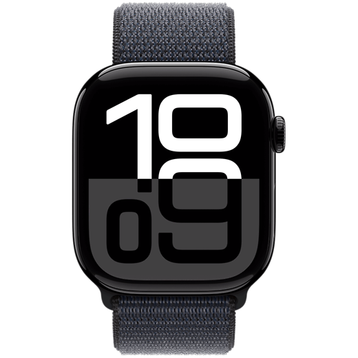 Apple Watch Series 10 Aluminium Sport Loop Diamantschwarz/Tinte - Gallerie 2