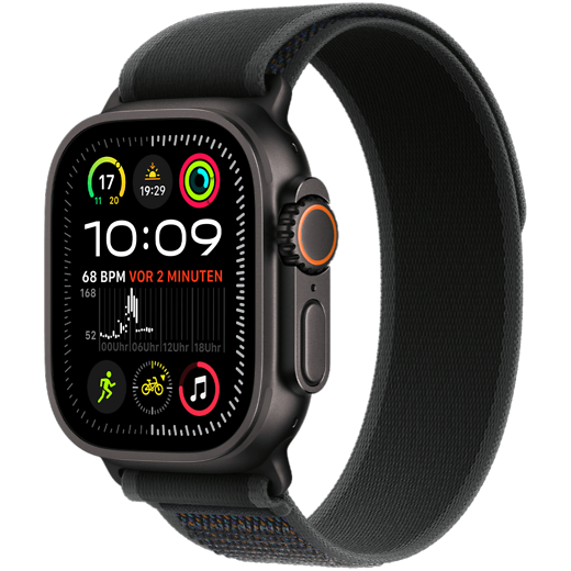 Apple Watch Ultra 2 Titan Trail Loop Schwarz Schwarz M L Telekom