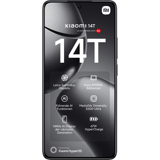 Xiaomi 14T Titan Black - Vorne
