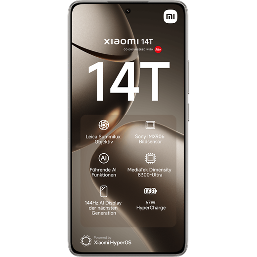 Xiaomi 14T Titan Gray - Vorne