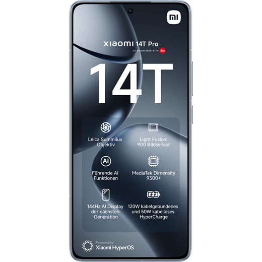 Xiaomi 14T Pro Titan Blue - Vorne