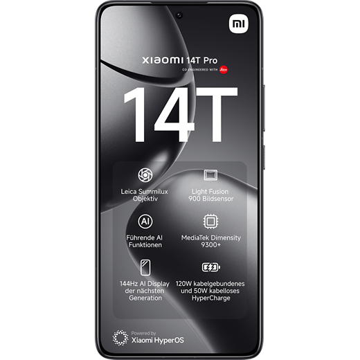 Xiaomi 14T Pro Titan Black - Vorne