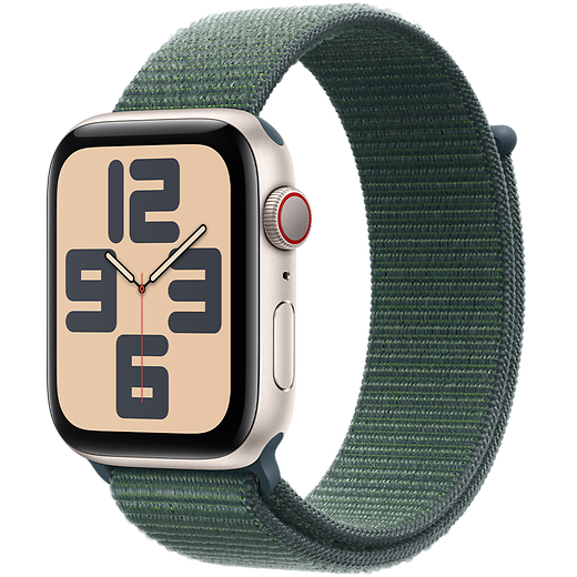 Apple Watch SE (2023) Aluminium Sport Loop Polarstern/Seegruen M/L  - Hero