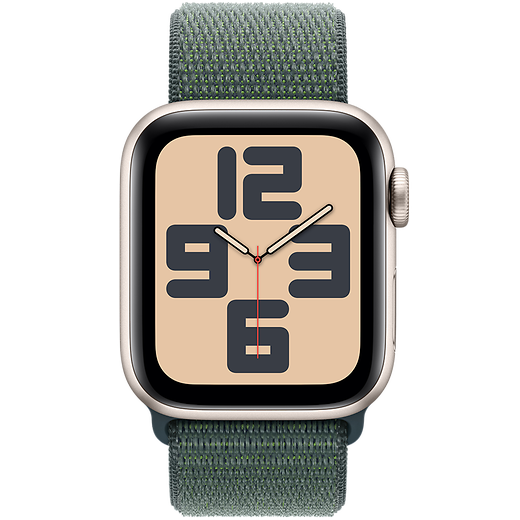 Apple Watch SE (2023) Aluminium Sport Loop Polarstern/Seegruen S/M - Gallerie 2