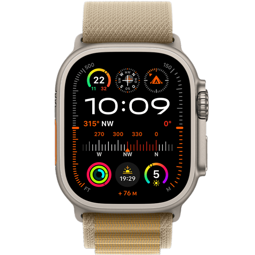 Apple Watch Ultra 2 Titan Alpine Loop Natur/Mandel Medium - Gallerie 2