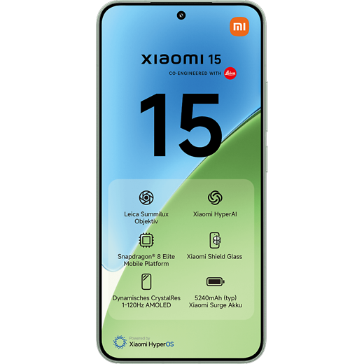Xiaomi 15 Green - Vorne