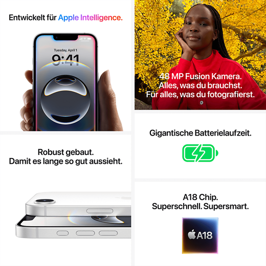 Apple iPhone 16e Schwarz - Gallerie 4