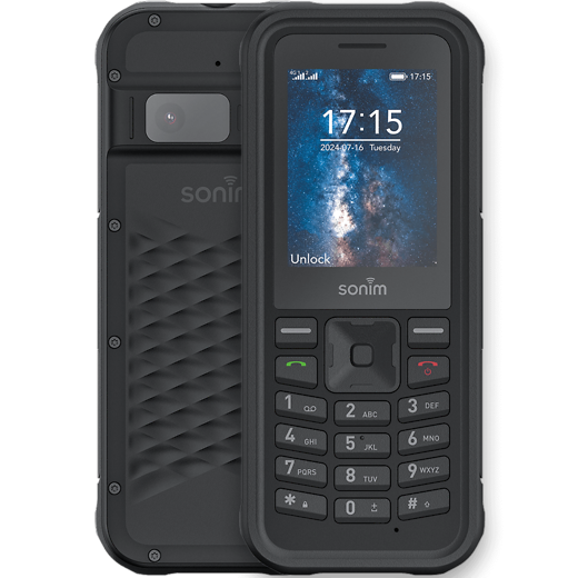 Sonim XP100 Schwarz - Vorne/Hinten