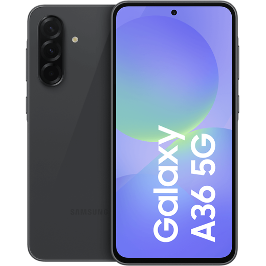 Samsung Galaxy A36 5G Awesome Black - Vorne/Hinten