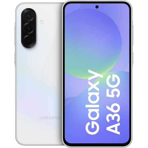 Samsung Galaxy A36 5G Awesome White - Vorne/Hinten