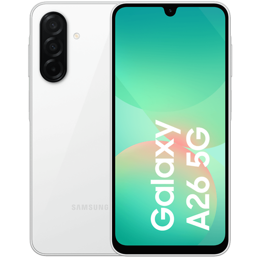 Samsung Galaxy A26 5G White - Vorne/Hinten