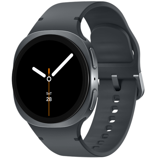 Samsung Galaxy Watch8 LTE 40 mm Graphite - Vorne/Hinten