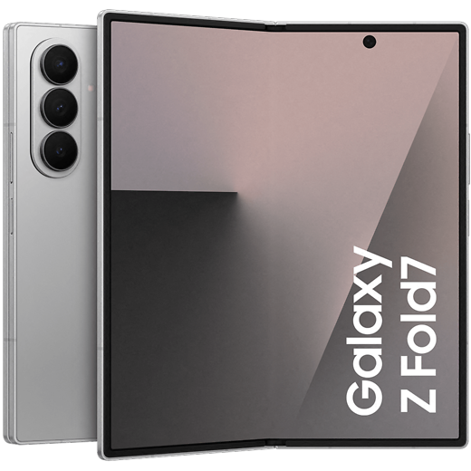 Samsung Galaxy Z Fold7 Silver Shadow - Vorne/Hinten