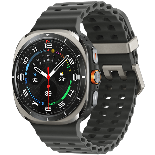 Samsung Galaxy Watch Ultra (2025) LTE Titanium Silver - Vorne/Hinten