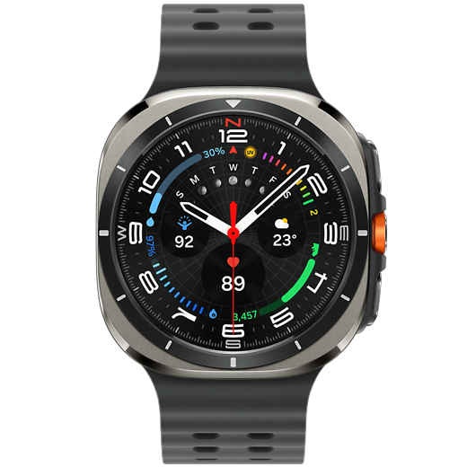Samsung Galaxy Watch Ultra (2025) LTE Titanium Silver - Vorne