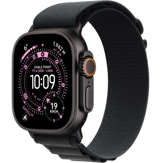 Apple Watch Ultra 3 5G Titan Alpine Loop Schwarz/Schwarz/49 mm - Gallerie 1